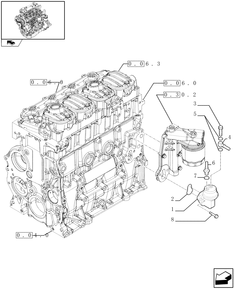 Схема запчастей Case F5CE5454B A001 - (0.20.1) - FUEL PUMP (504191546) 