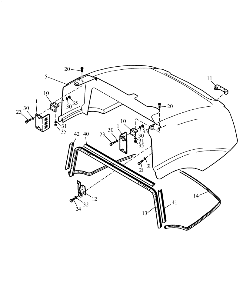 Схема запчастей Case 321D - (36.022[2988605000]) - ENGINE HOOD (90) - PLATFORM, CAB, BODYWORK AND DECALS
