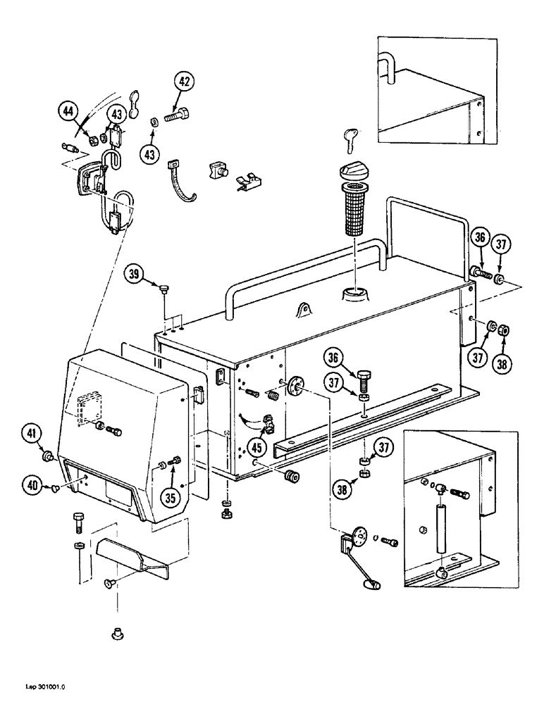 Схема запчастей Case 1088 - (3-04) - FUEL TANK AND STORAGE COMPARTMENT, P.I.N. FROM 19801 TO 20235 & 20237, P.I.N FROM 106901 TO 106935 (03) - FUEL SYSTEM