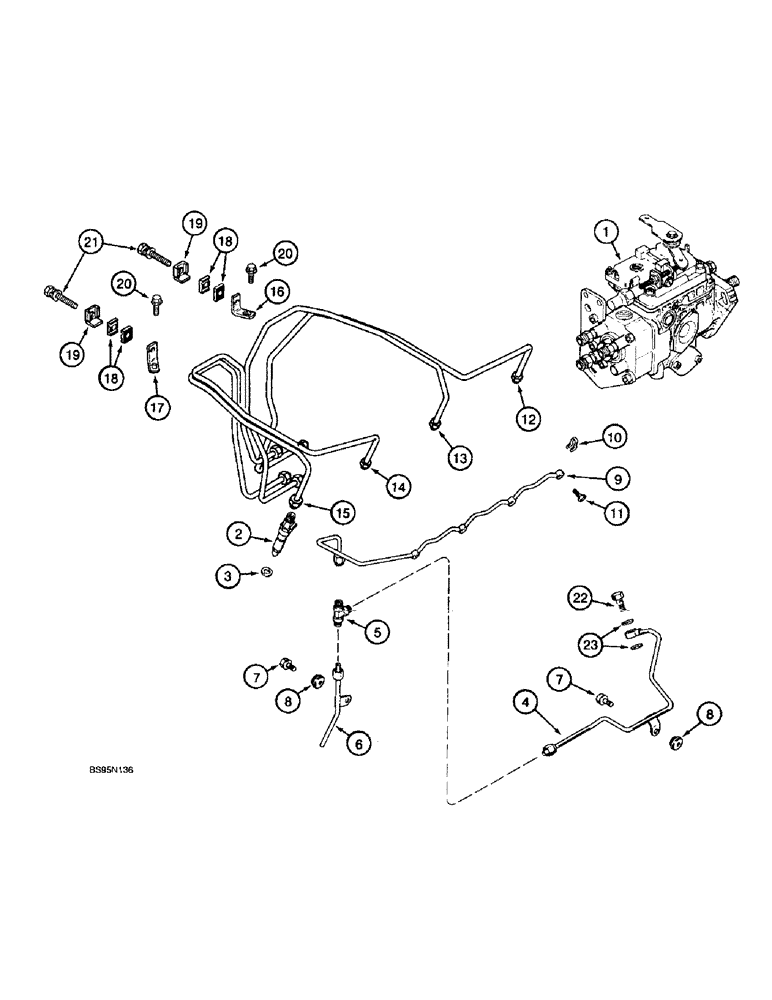 Схема запчастей Case 9010 - (3-08) - FUEL INJECTION SYSTEM, 4T-390 ENGINE (03) - FUEL SYSTEM