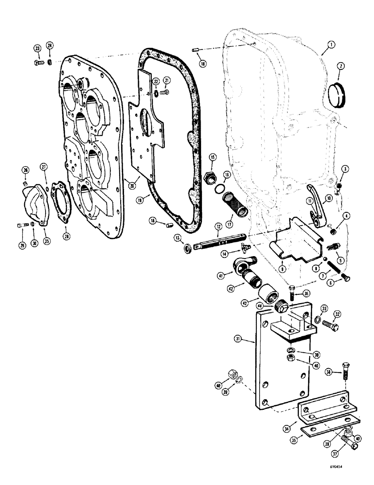 Схема запчастей Case W8C - (156) - TRANSMISSION, TRANSMISSION CASE AND COVERS (06) - POWER TRAIN