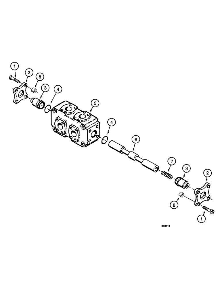 Схема запчастей Case 1187 - (254) - DIVERTER VALVE, USED WITH ROTARY CUTTER (07) - HYDRAULIC SYSTEM