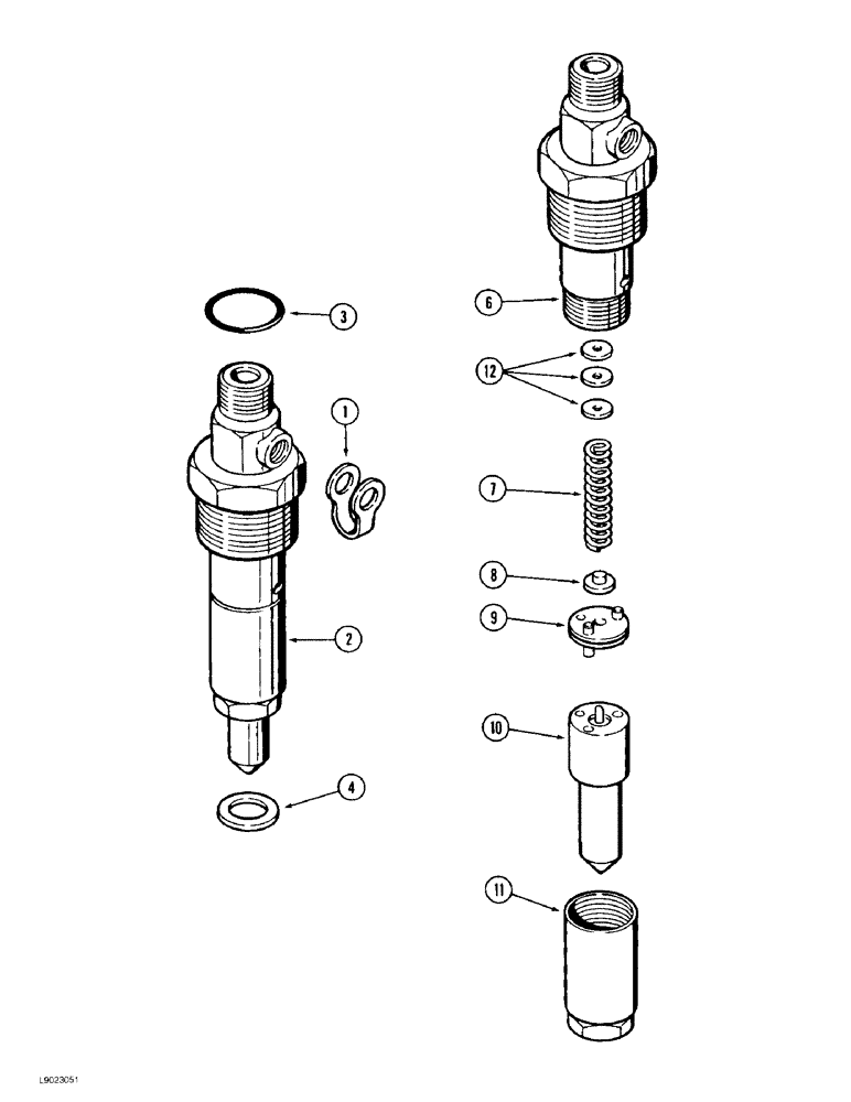 Схема запчастей Case 584E - (3-12) - FUEL INJECTION NOZZLE, PRIOR TO P.I.N. JJG0251722, 4-390 ENGINE (03) - FUEL SYSTEM