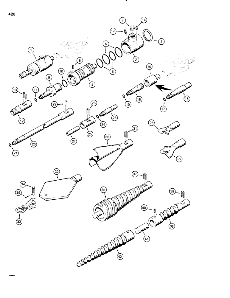 Схема запчастей Case P60 - (428) - HYDRA-BORER BORING ATTACHMENTS (89) - TOOLS