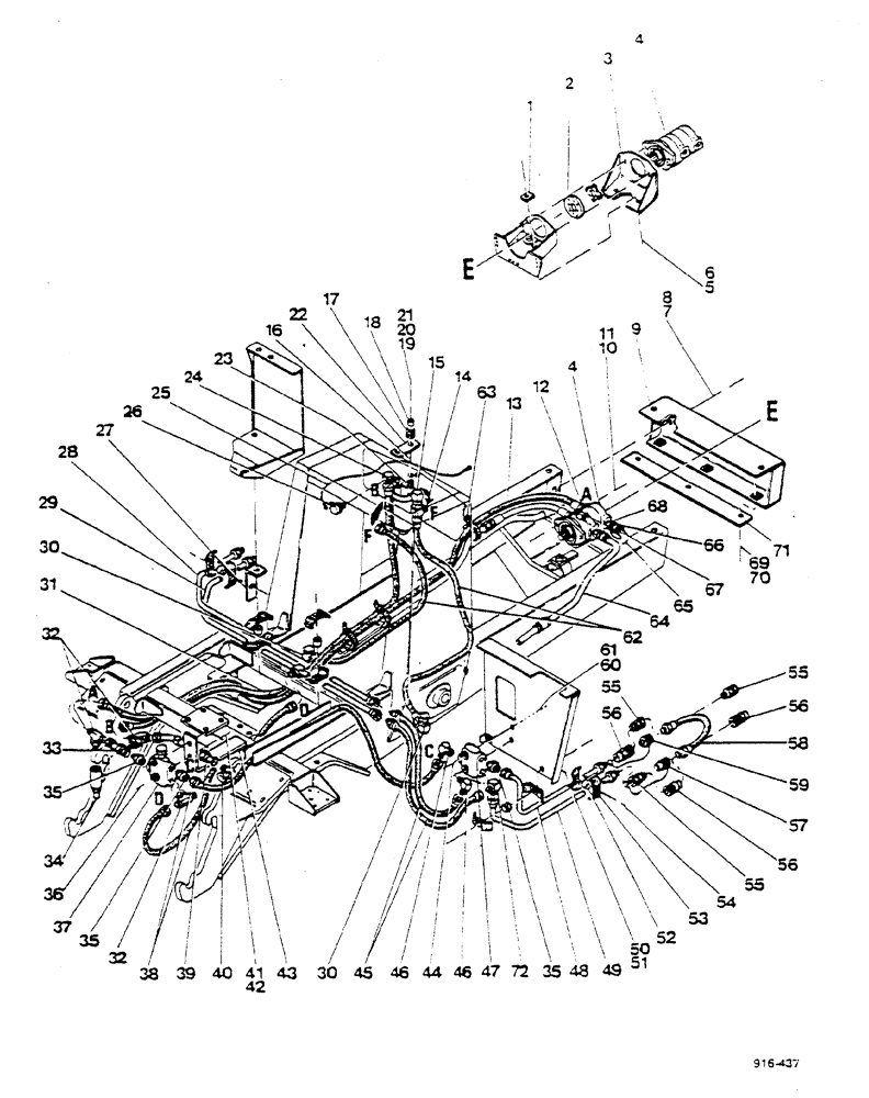 Схема запчастей Case 580F - (422) - FRONT HYDRAULIC ATTACHMENTS: HYDRAULIC SYSTEM (35) - HYDRAULIC SYSTEMS