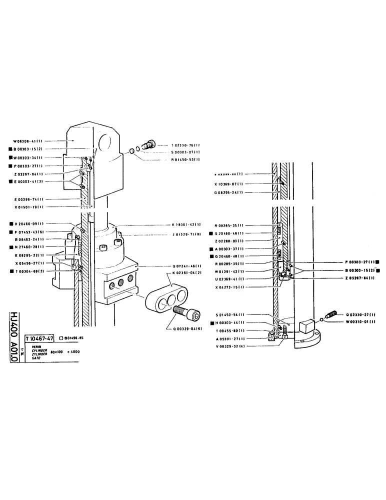 Схема запчастей Case LC80M - (189) - CYLINDER 