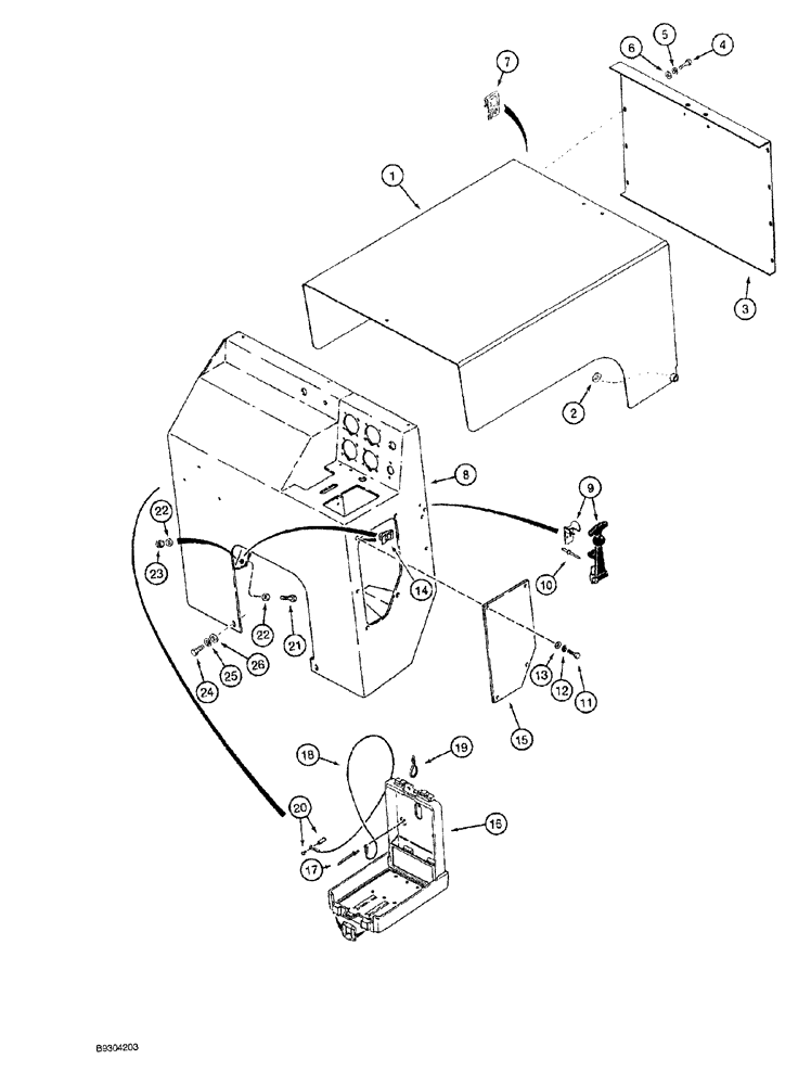 Схема запчастей Case MAXI-SNEAKER - (09-006) - HOOD, GRILLE AND CONSOLE (09) - CHASSIS/ATTACHMENTS