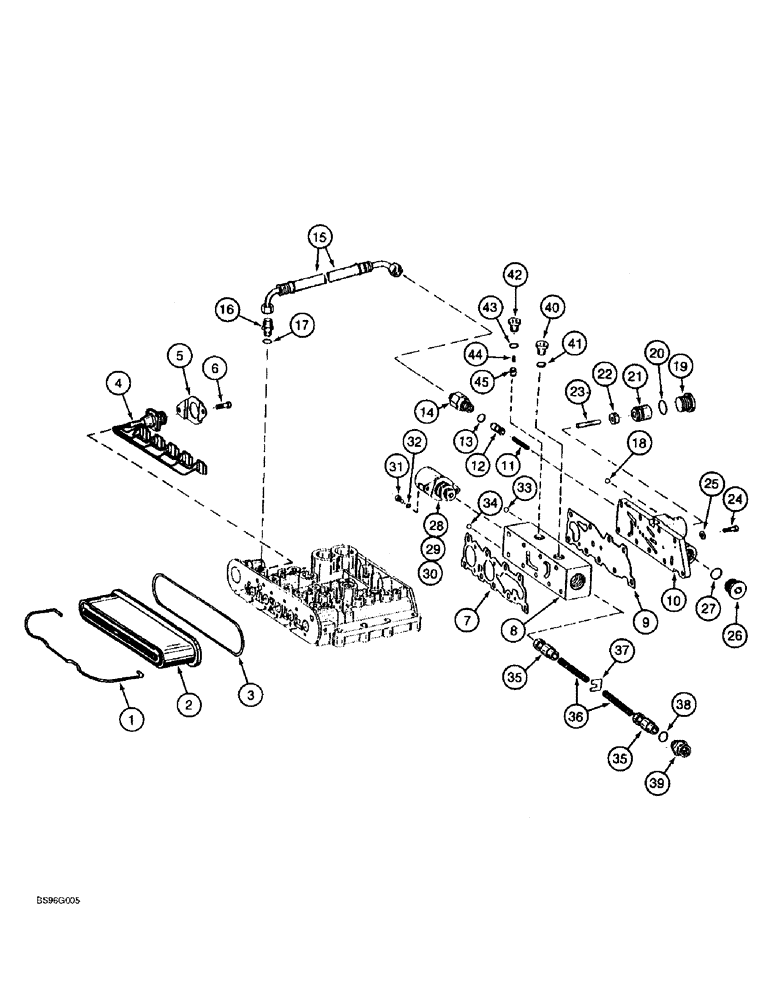 Схема запчастей Case 621B - (6-27A) - TRANSMISSION ASSEMBLY, CONTROL VALVE, 241952A1 TRANSMISSION, P.I.N. JEE0052701 AND AFTER (06) - POWER TRAIN