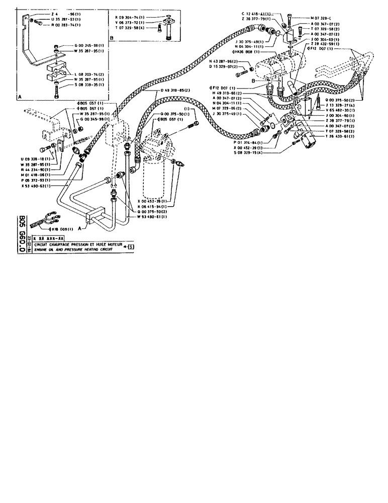 Схема запчастей Case 90BCL - (120) - ENGINE ON AND PRESSURE HEATING CIRCUIT (01) - ENGINE