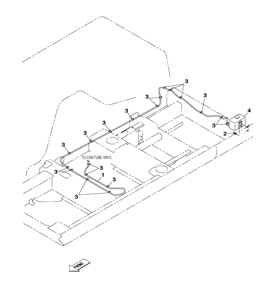Схема запчастей Case CX350C - (09-022[00]) - CAB - WINDSHIELD WASHER (09) - CHASSIS/ATTACHMENTS