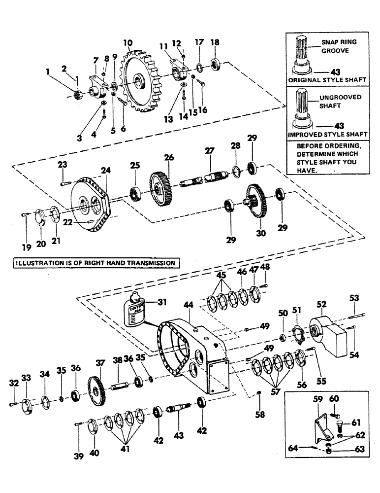 Схема запчастей Case 40YC - (018) - FINAL DRIVE TRANSMISSION (04) - UNDERCARRIAGE