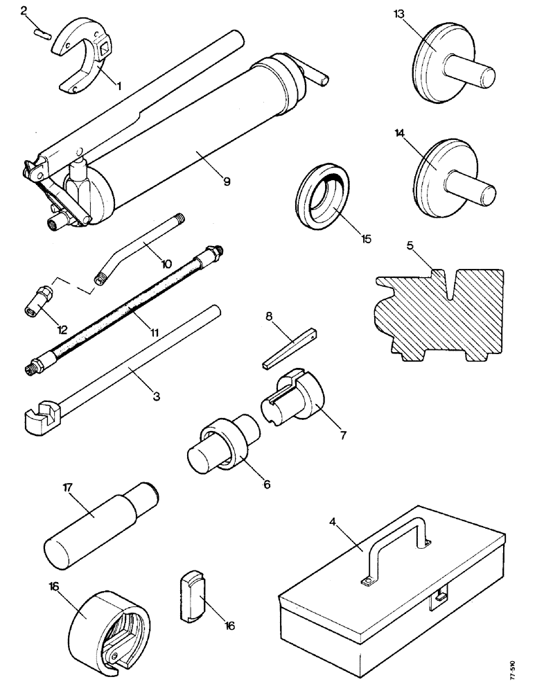 Схема запчастей Case 850 - (M03-1) - TOOLS (05) - UPPERSTRUCTURE CHASSIS