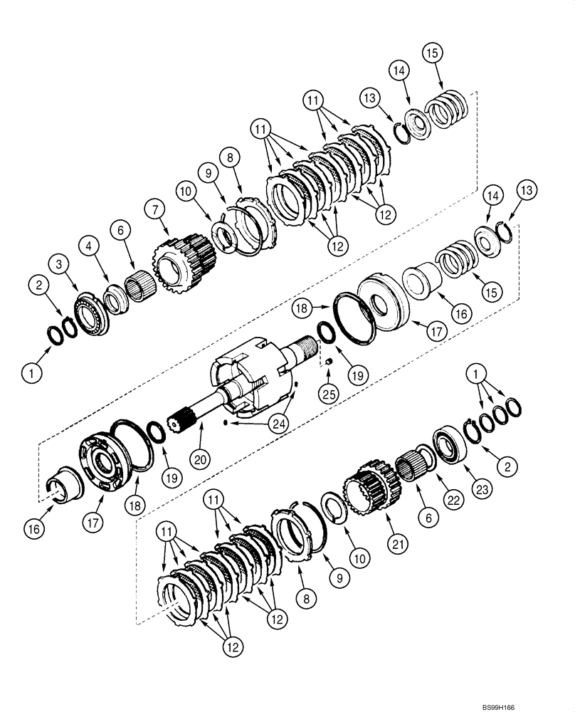 Схема запчастей Case 580SM - (06-20) - TRANSMISSION ASSY - SHAFT, INPUT (MODELS WITHOUT POWERSHIFT) (06) - POWER TRAIN
