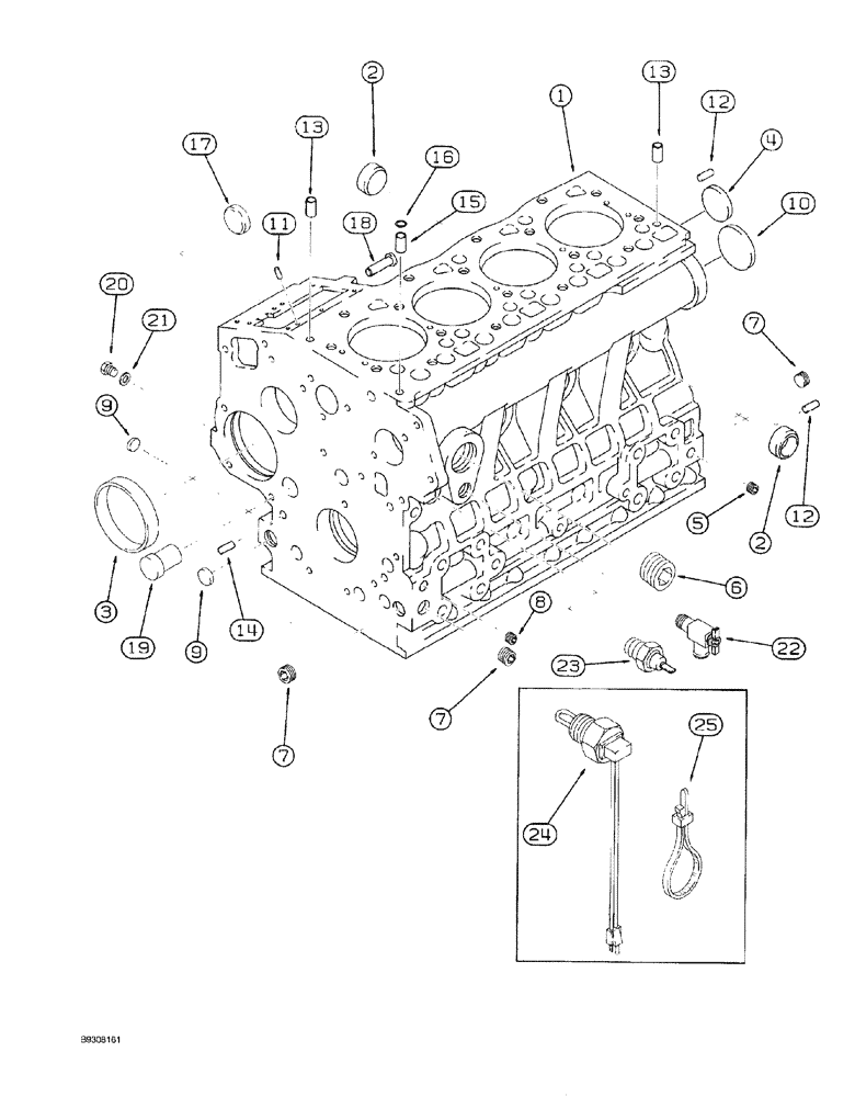 Схема запчастей Case MAXI-SNEAKER - (02-030) - CYLINDER BLOCK ASSEMBLY, KUBOTA V1505 ENGINE, KUBOTA V1505-B ENGINE (02) - ENGINE
