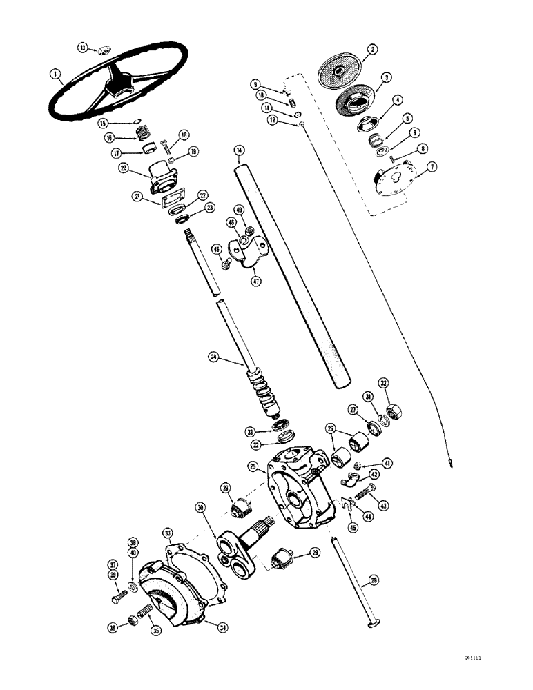 Схема запчастей Case W10B - (090) - STEERING GEAR (05) - STEERING