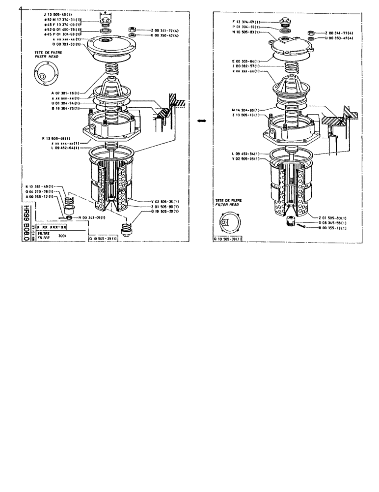 Схема запчастей Case 90BCL - (310) - FILTER 300L (07) - HYDRAULIC SYSTEM