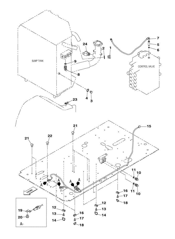Схема запчастей Case CX210C LR - (35.310.07) - HYDRAULIC CIRCUIT - PLUG, BLANK-OFF - OPTIONAL (35) - HYDRAULIC SYSTEMS