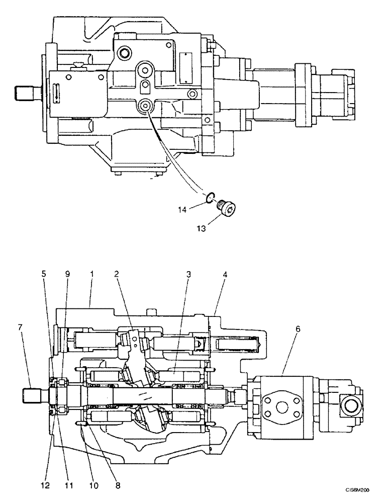 Схема запчастей Case 9007B - (8-060) - HYDRAULIC PUMP (08) - HYDRAULICS