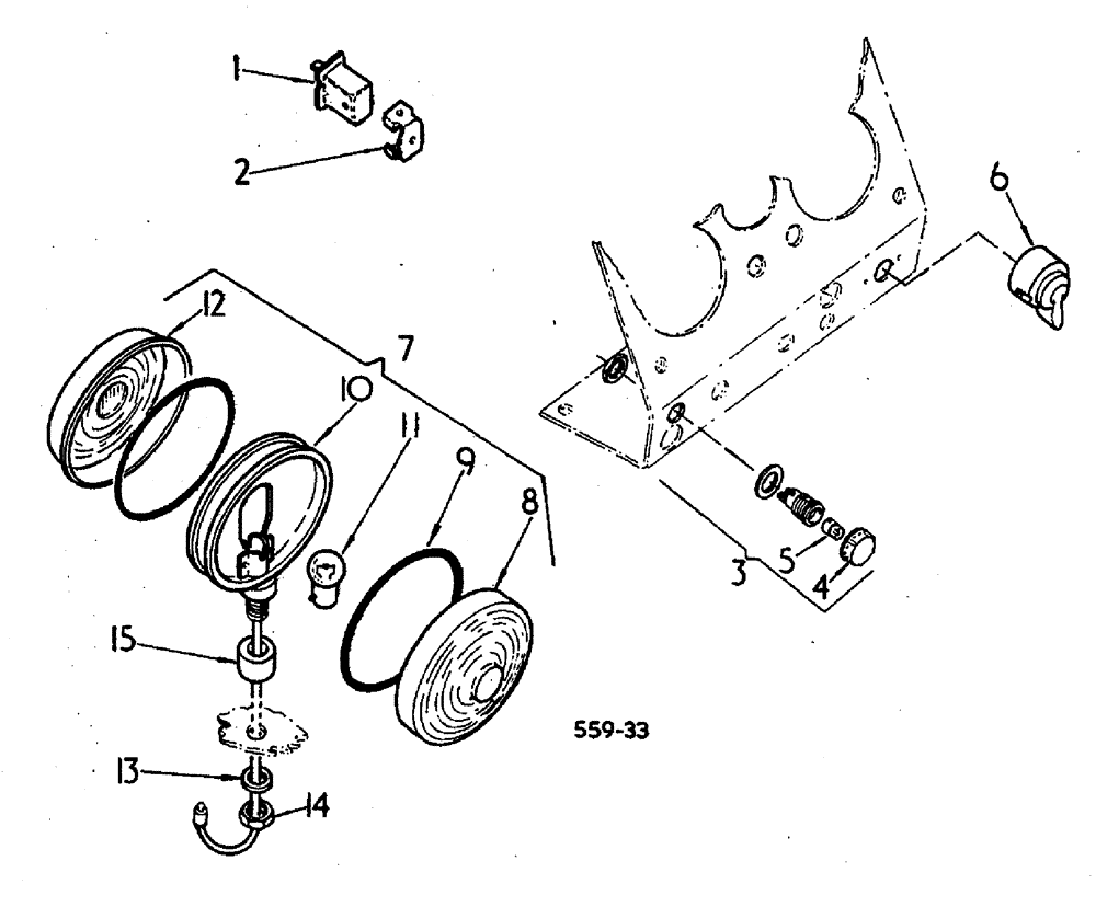 Схема запчастей Case 3400 - (055) - FLASHER AND WARNING LIGHT (55) - ELECTRICAL SYSTEMS