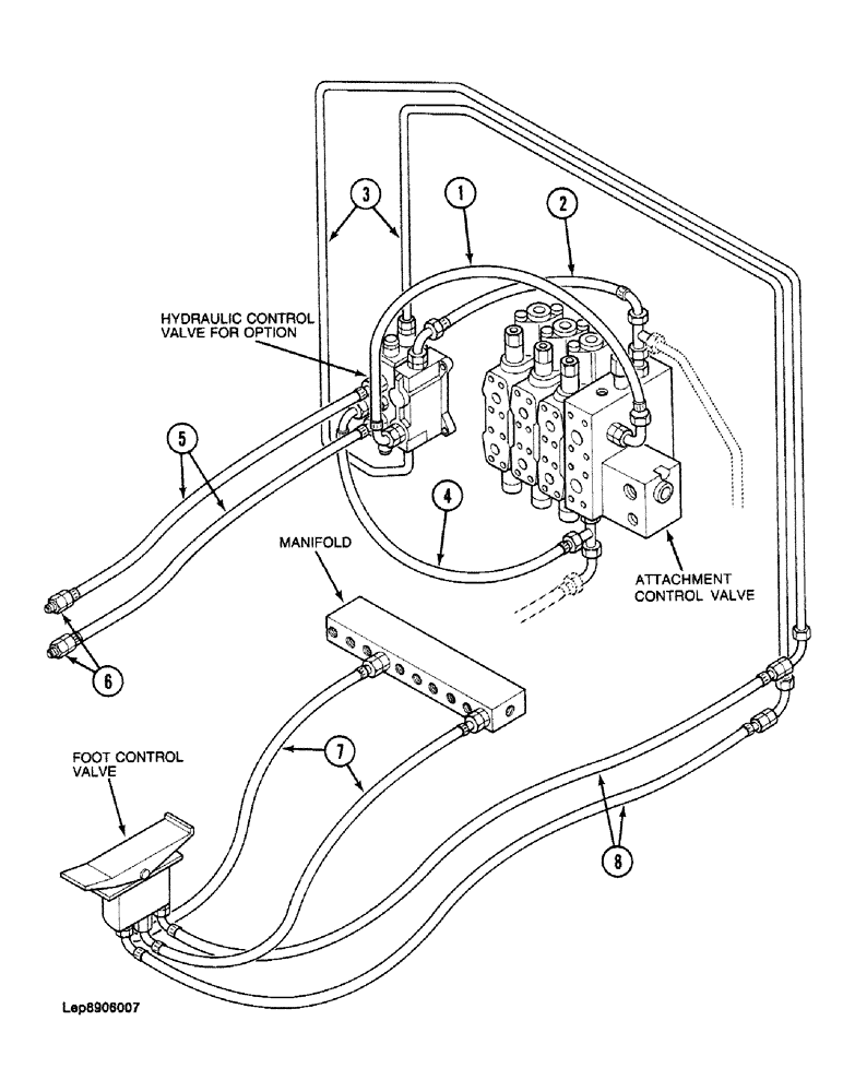 Схема запчастей Case 688 - (1-22) - PICTORIAL INDEX, OPTIONAL HYDRAULIC CIRCUIT (00) - PICTORIAL INDEX