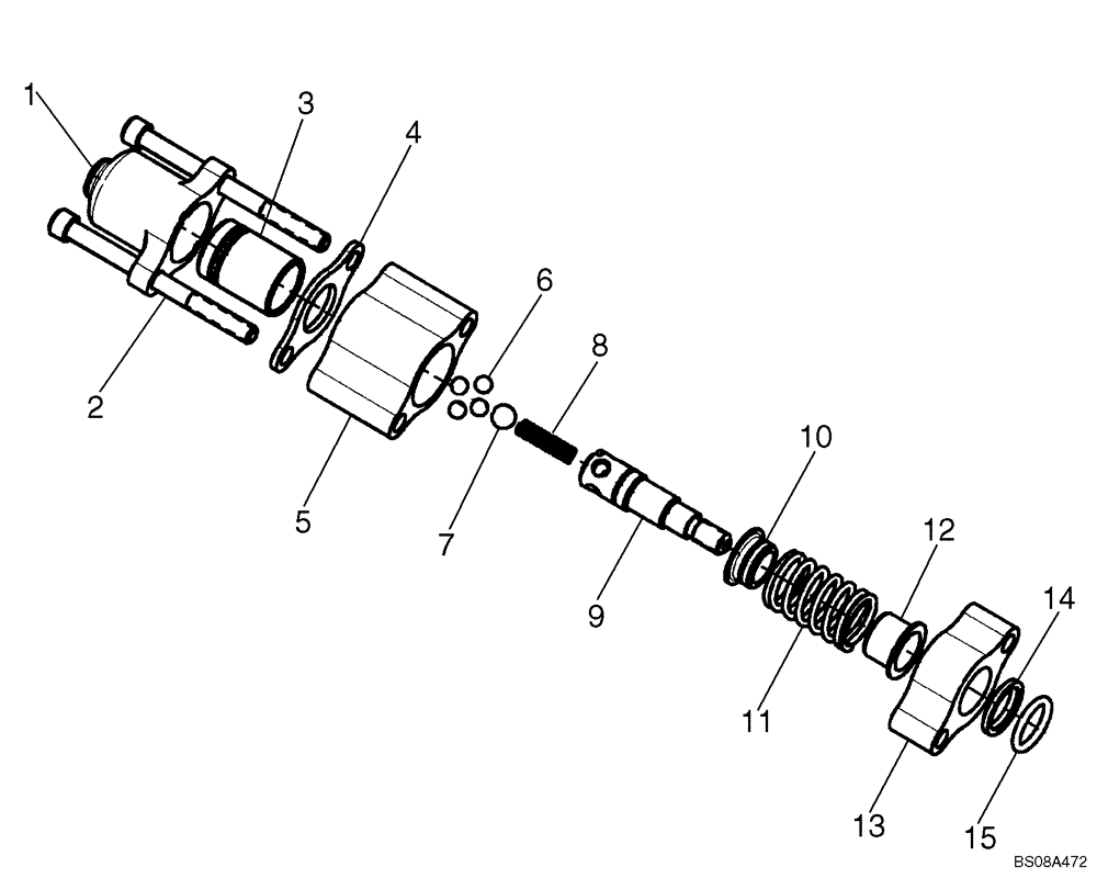 Схема запчастей Case 465 - (08-38) - CONTROL VALVE - SPOOL END GROUP, DETENT (08) - HYDRAULICS