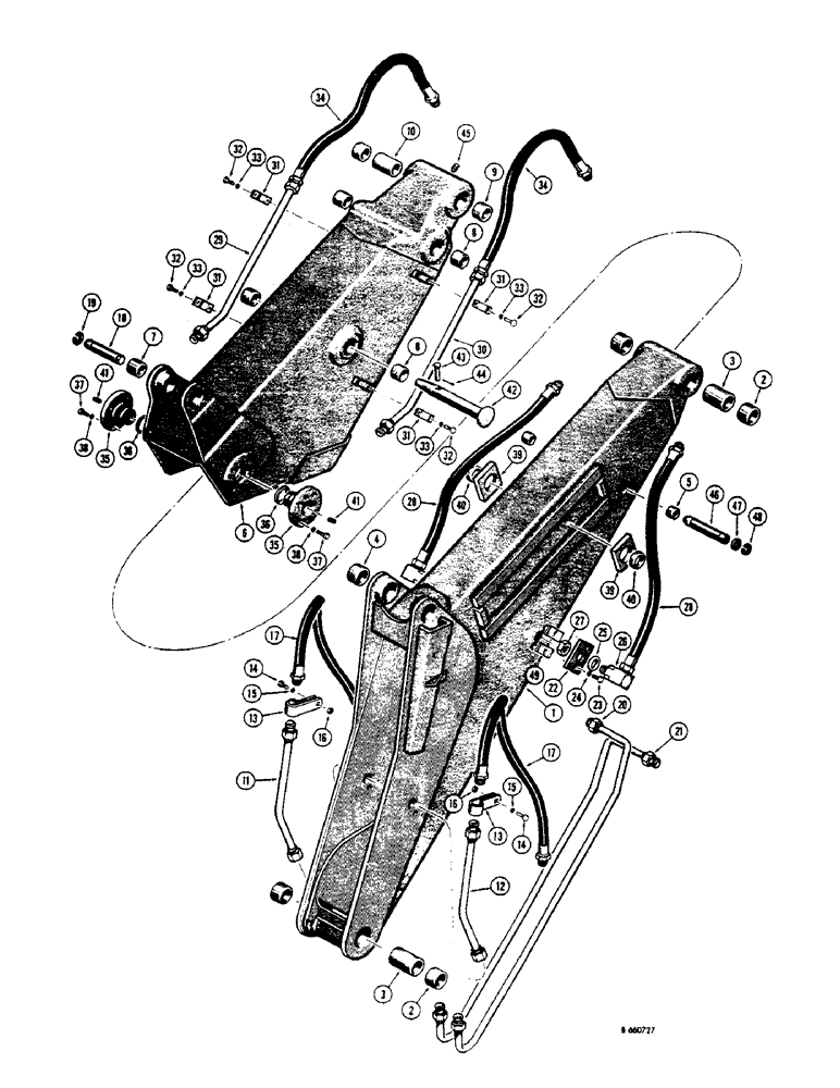 Схема запчастей Case 32 - (090) - EXTENDABLE BOOM 