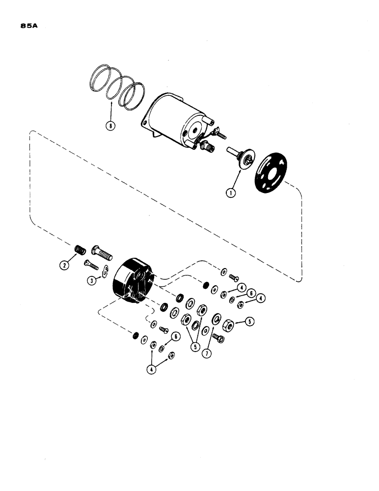 Схема запчастей Case 450 - (085A) - G44891 SOLENOID, (188) DIESEL ENGINE (06) - ELECTRICAL SYSTEMS