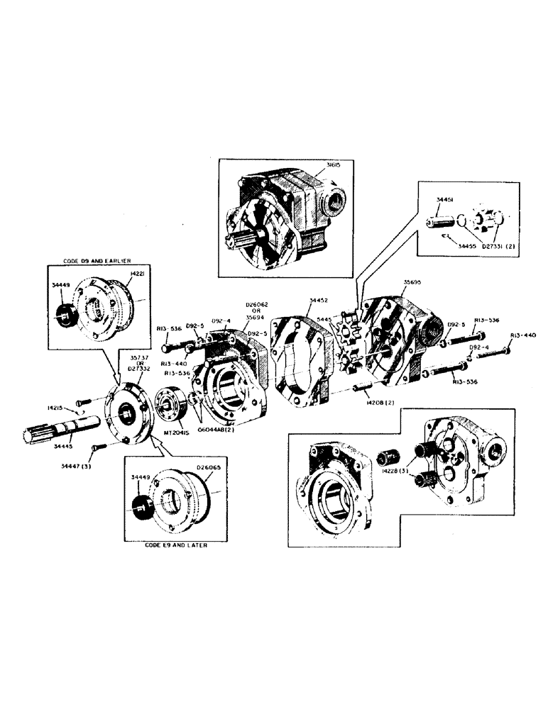 Схема запчастей Case UTILITY - (18) - 31615 HYDRAULIC PUMP, 15 G.P.M. 