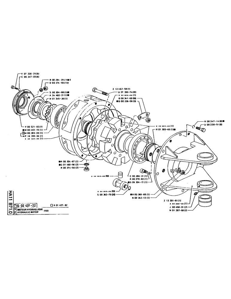 Схема запчастей Case 160CK - (139) - HYDRAULIC MOTOR (07) - HYDRAULIC SYSTEM