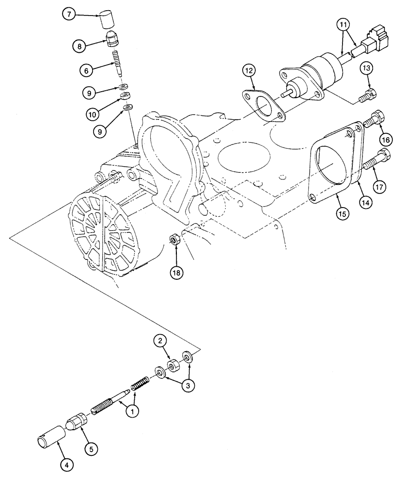 Схема запчастей Case 460 - (3-20) - IDLING APPARATUS, KUBOTA V1505-B ENGINE (03) - FUEL SYSTEM
