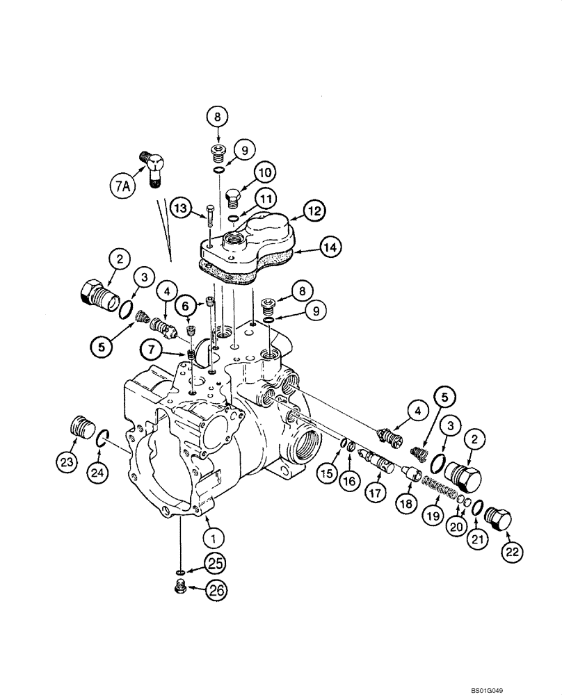 Схема запчастей Case 70XT - (06-11) - PUMP, TANDEM (REAR) 404281A1 (06) - POWER TRAIN