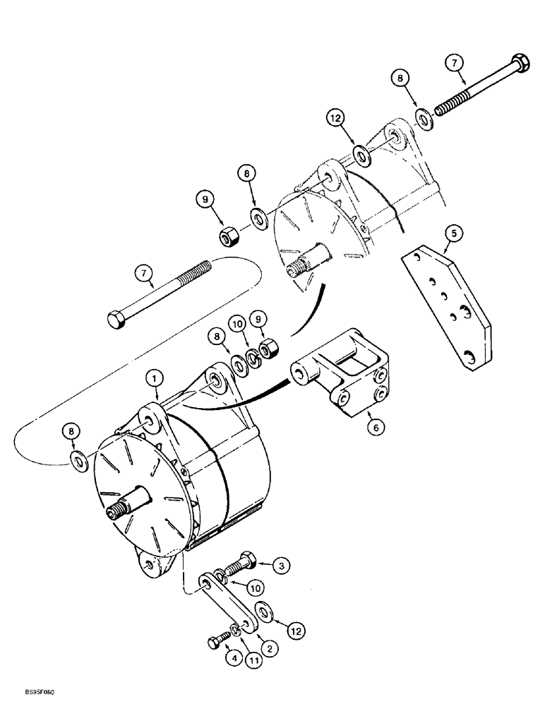 Схема запчастей Case 621B - (4-40) - ALTERNATOR AND MOUNTING PARTS, 65 AMPERE (04) - ELECTRICAL SYSTEMS