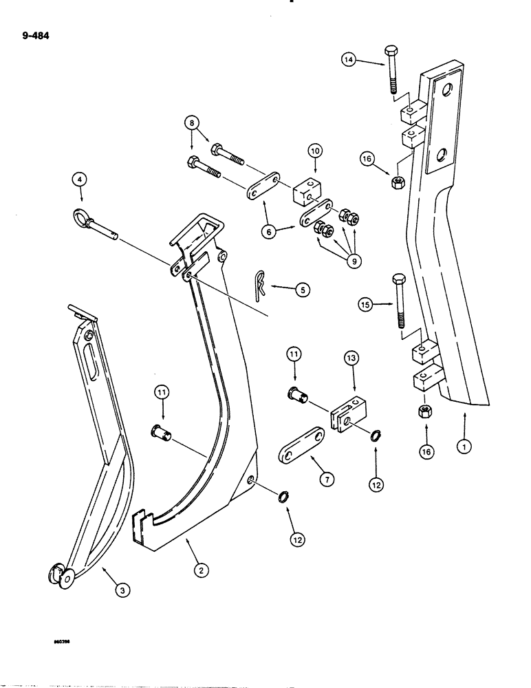 Схема запчастей Case DH4B - (9-484) - APC PLOW BLADES AND LOW DRAG CHUTES, 1" WIDE X 18" X 3/4" CLEARANCE (09) - CHASSIS/ATTACHMENTS