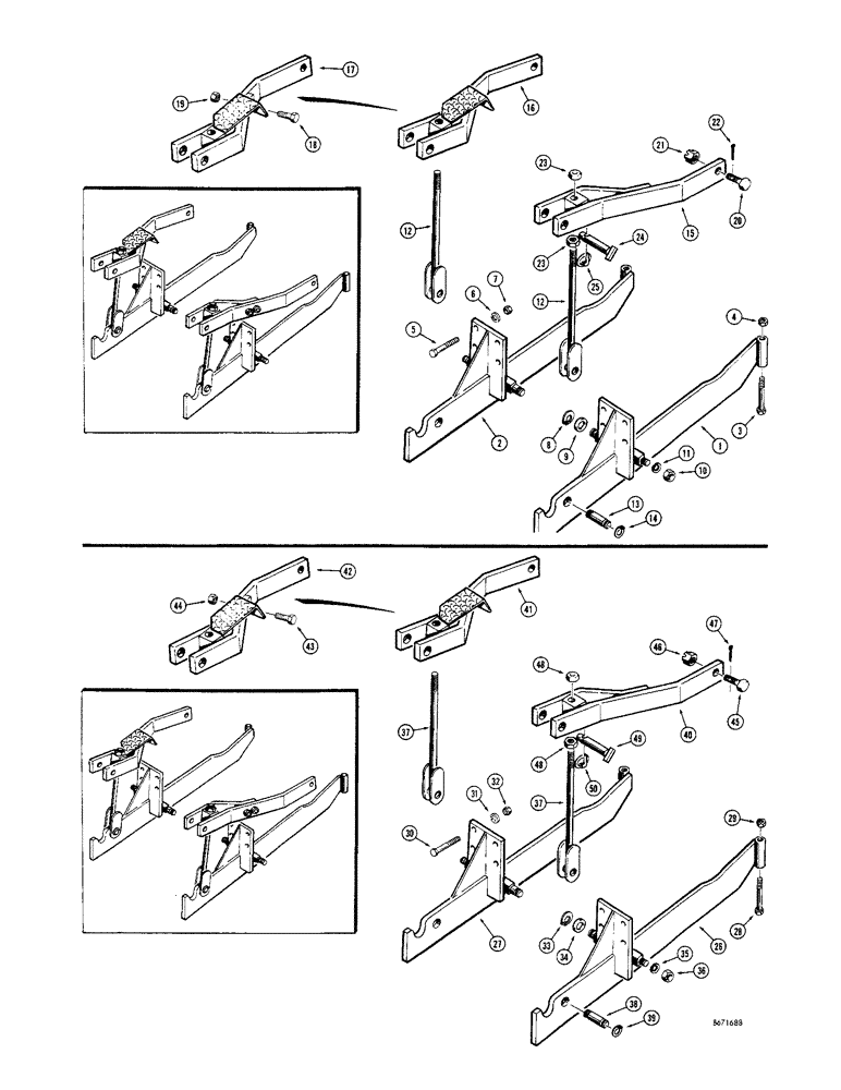 Схема запчастей Case 33S - (246) - SPECIAL MOUNTING PARTS, FOR USE ON MODEL 32 LOADER, USED ON MODELS W/PTO & W/OR W/O DRAFT-O-MATIC 