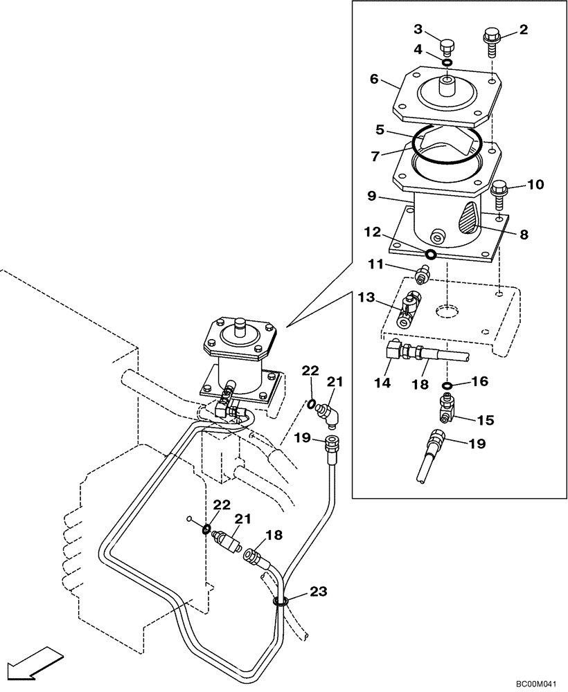 Схема запчастей Case CX130 - (08-014) - HYDRAULICS - BYPASS FILTER (08) - HYDRAULICS