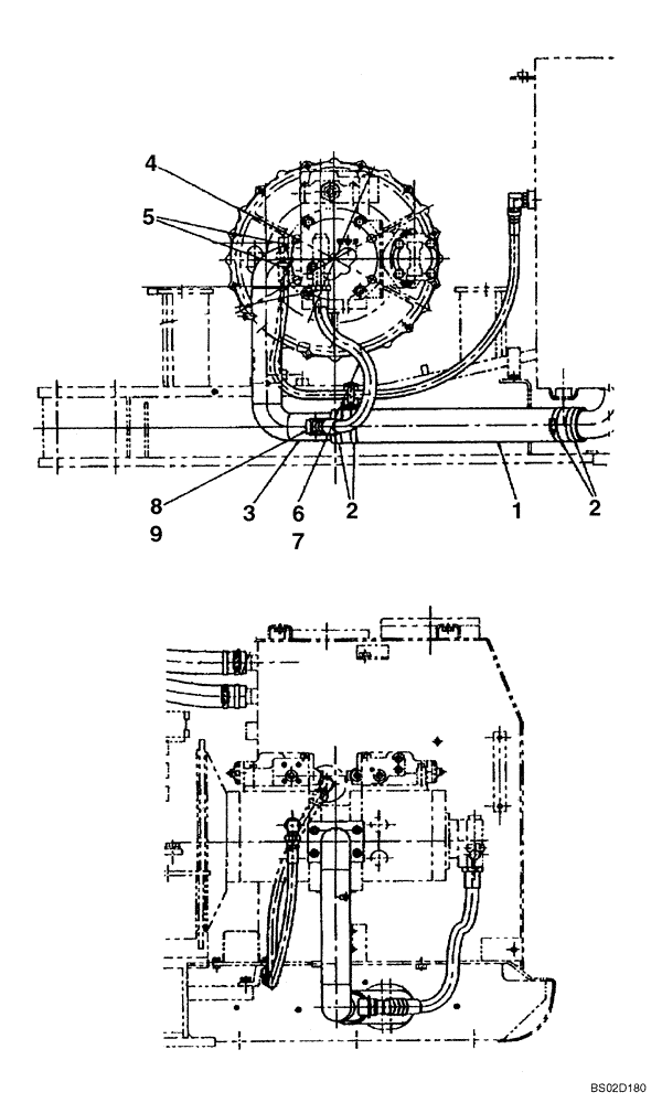 Схема запчастей Case CX130 - (08-008) - HYDRAULICS - PUMP SUCTION LINE (DAC0713246 - ) (08) - HYDRAULICS