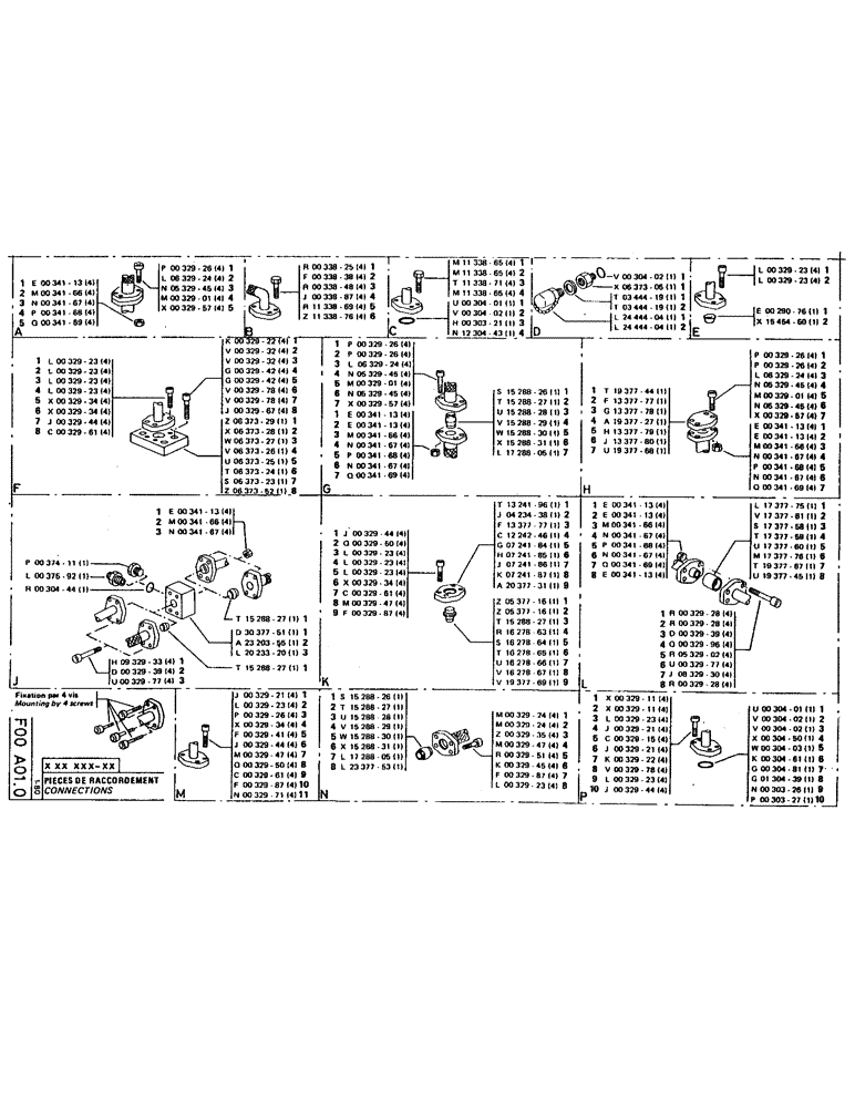 Схема запчастей Case 220 - (098) - CONNECTIONS (07) - HYDRAULIC SYSTEM