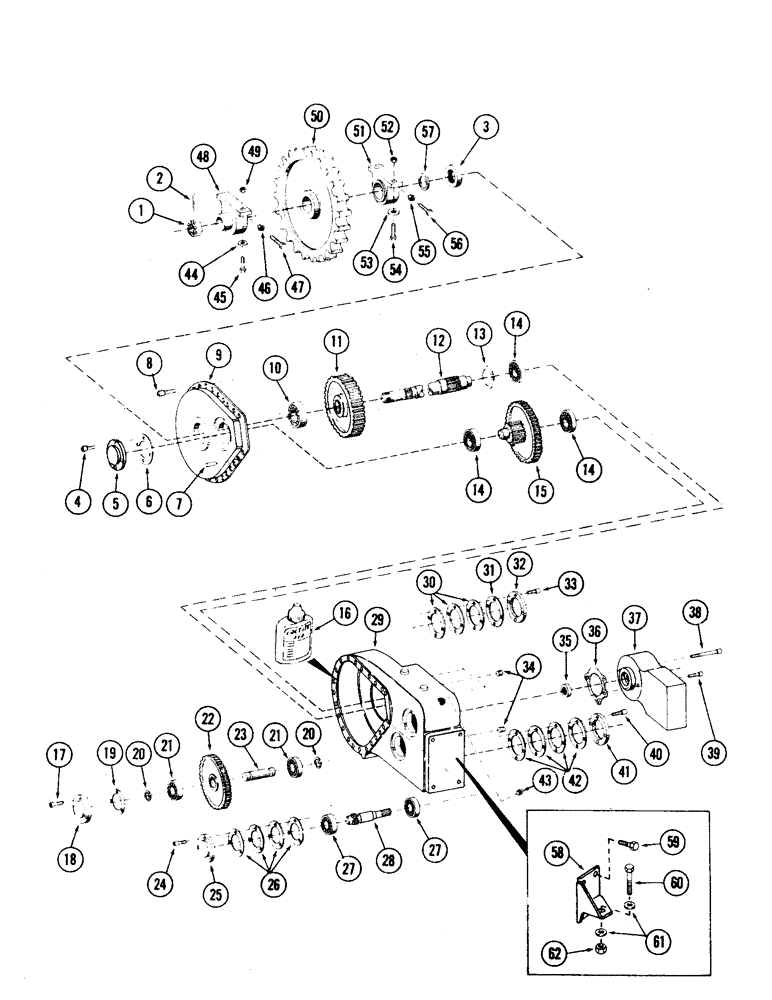Схема запчастей Case 35 - (014) - FINAL DRIVE TRANSMISSION (14) - MAIN GEARBOX & DRIVE