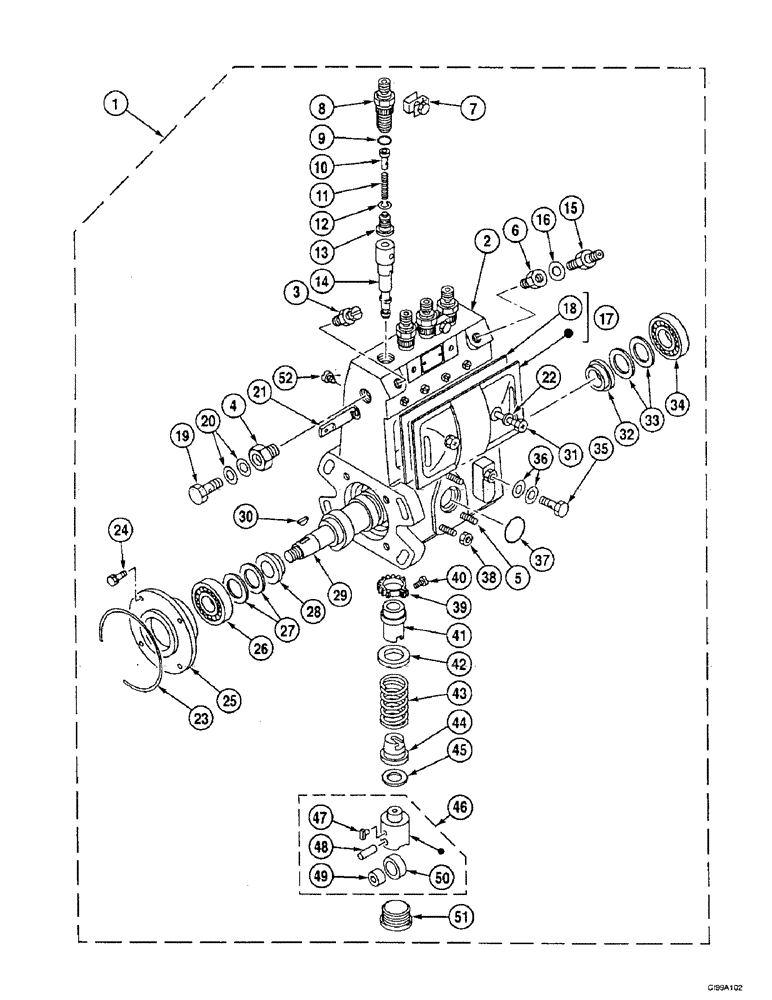 Схема запчастей Case 9007B - (3-16) - FUEL INJECTION PUMP (03) - FUEL SYSTEM