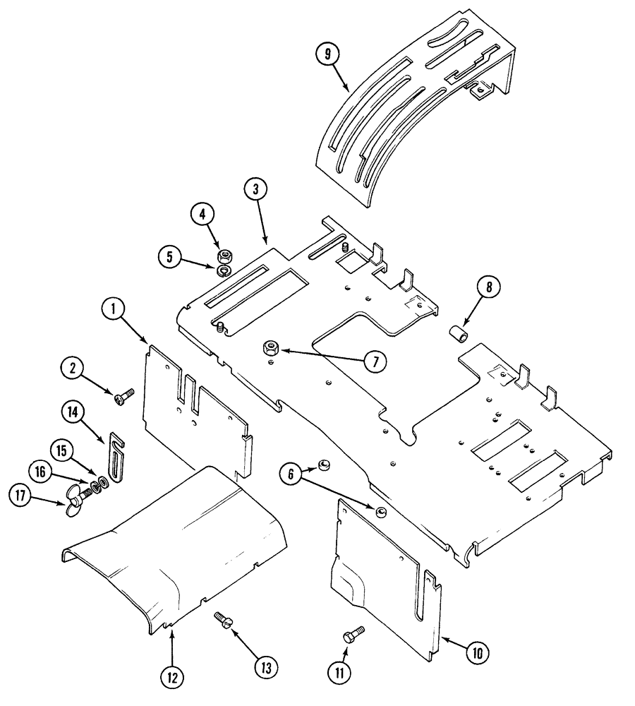 Схема запчастей Case 380B - (9-16) - SEAT DECK (09) - CHASSIS