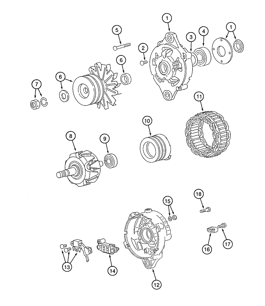 Схема запчастей Case 9060 - (4-02) - ALTERNATOR AND REGULATOR (04) - ELECTRICAL SYSTEMS