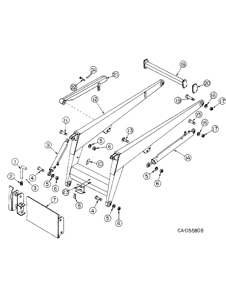 Схема запчастей Case 4130 - (17-1) - MOUNTED EQUIPMENT, LOADER BOOM (05) - SUPERSTRUCTURE