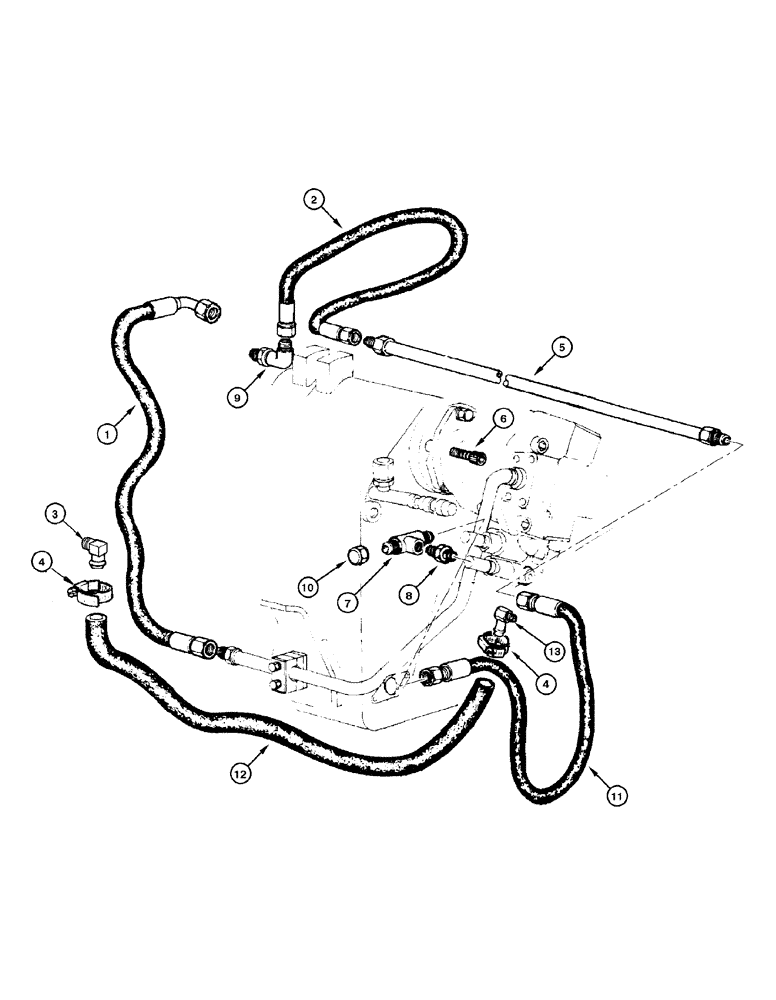 Схема запчастей Case 845 DHP - (08-012[01]) - MAIN HYDRAULIC PUMP - HYDRAULIC CIRCUIT (08) - HYDRAULICS