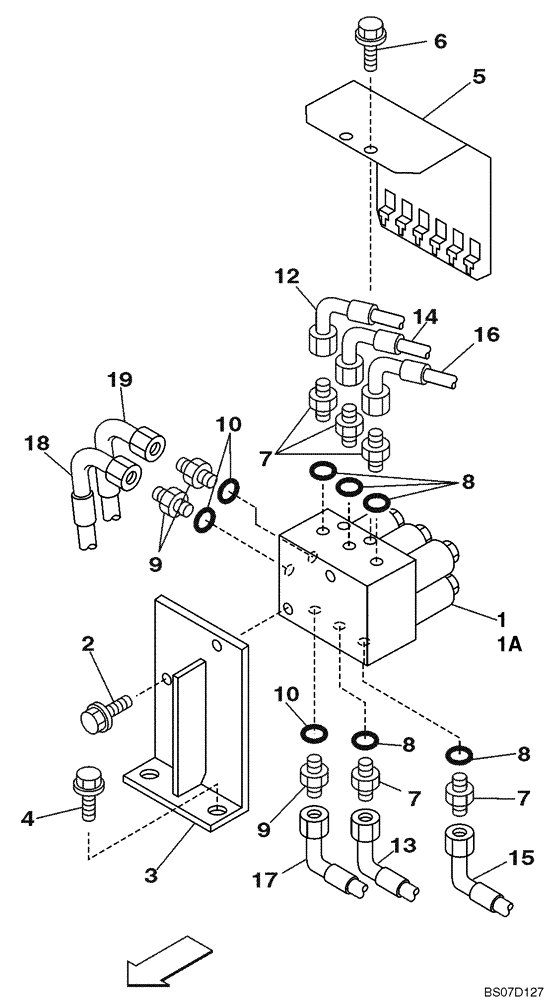 Схема запчастей Case CX290 - (08-42) - VALVE, SOLENOID - PILOT PRESSURE, RETURN LINES (08) - HYDRAULICS
