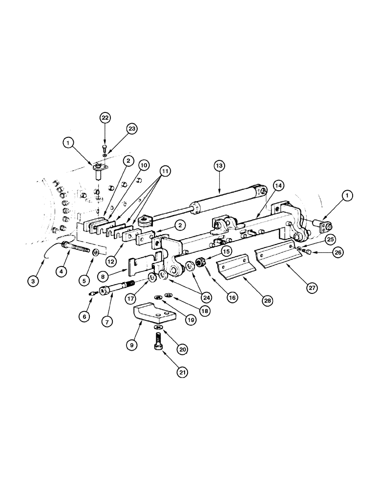 Схема запчастей Case 865 AWD - (09-028[01]) - BLADE - SHIFT MECHANISM (09) - CHASSIS