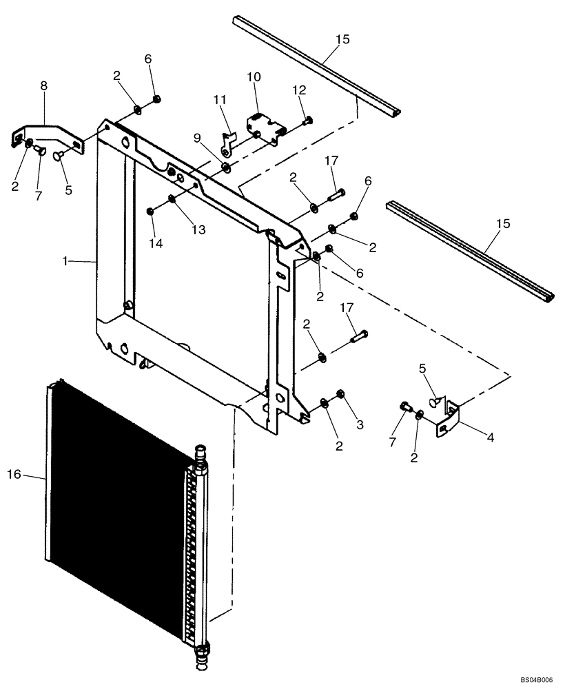Схема запчастей Case 445CT - (06-01) - OIL COOLER - MOUNTING (06) - POWER TRAIN