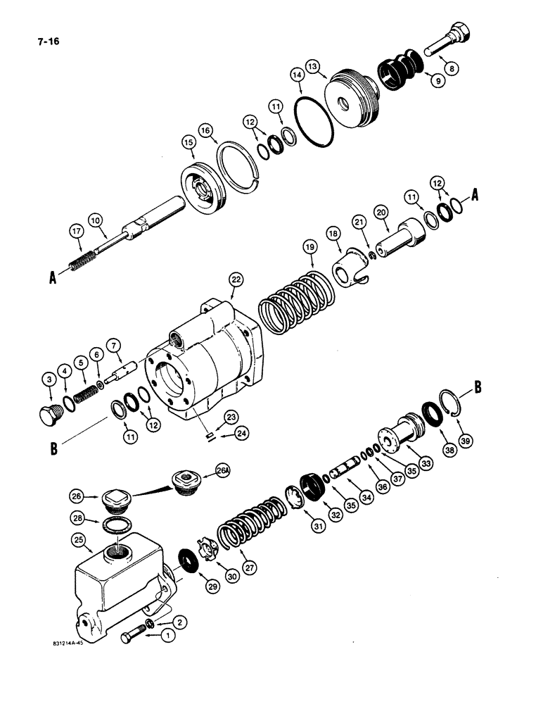 Схема запчастей Case W11B - (7-016) - L79630 AND L127402 BRAKE ACTUATORS, MODELS WITH FRONT AND REAR WHEEL BRAKES (07) - BRAKES
