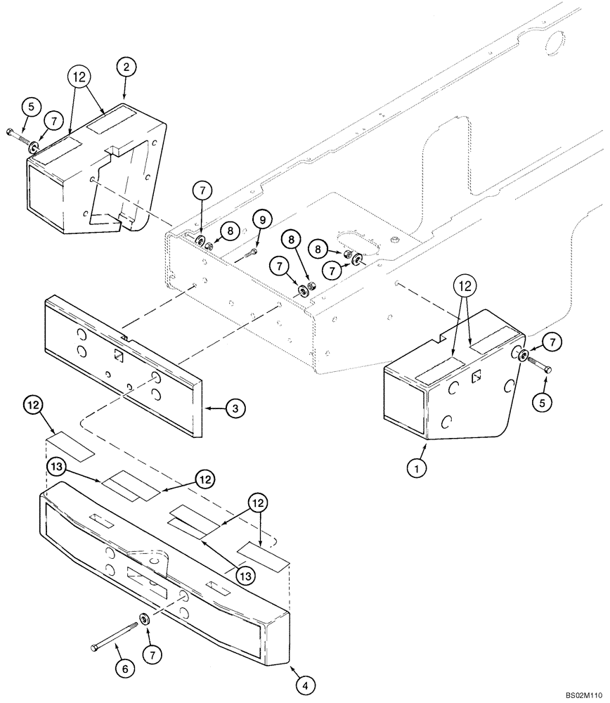 Схема запчастей Case 921C - (09-10) - COUNTERWEIGHTS (Nov 20 2008 9:57AM) (09) - CHASSIS