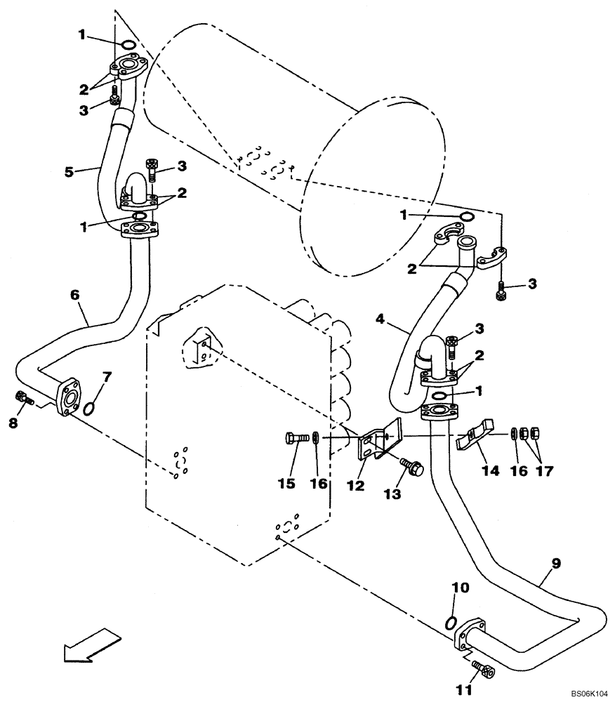 Схема запчастей Case CX460 - (08-04) - HYDRAULICS - CONTROL VALVE SUPPLY (08) - HYDRAULICS