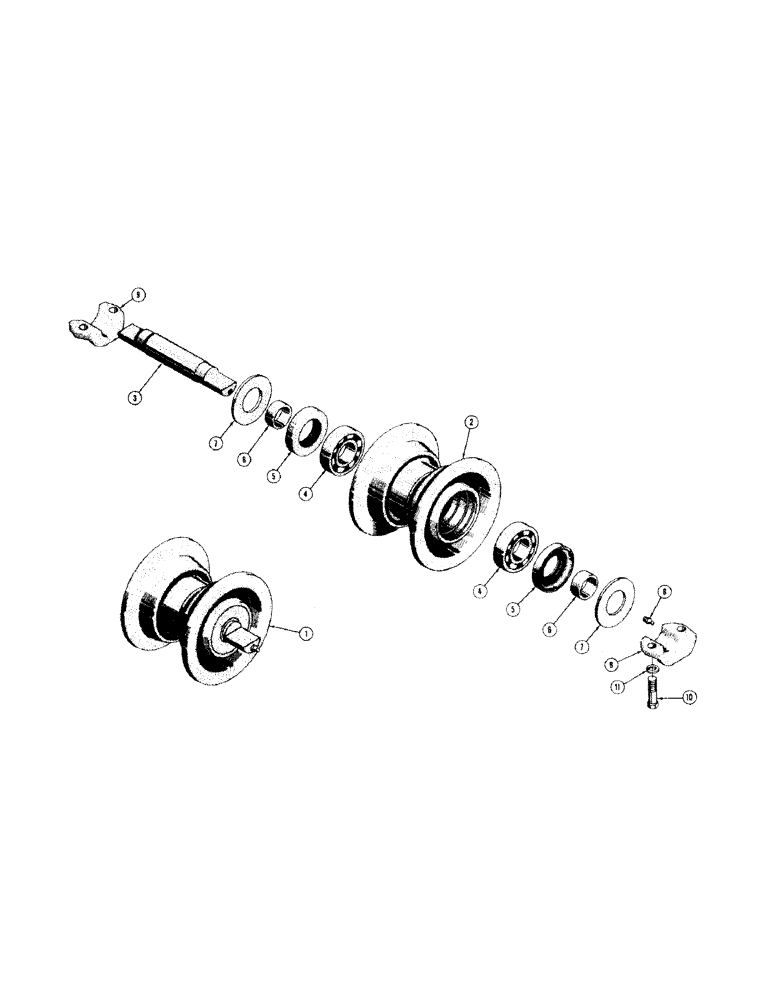 Схема запчастей Case 310 - (080[1]) - TRACK ROLLER (04) - UNDERCARRIAGE